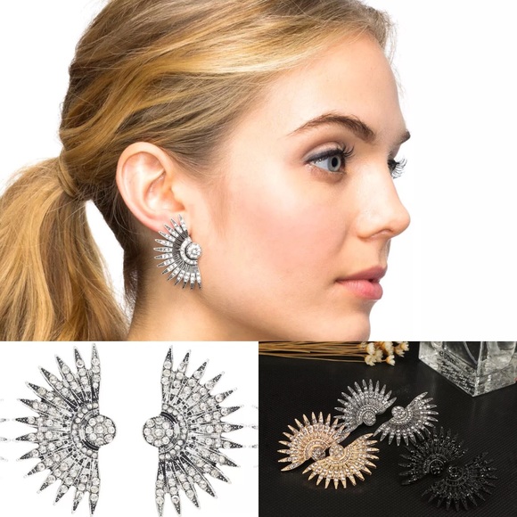 “Glamour Moon” Trendy Glam Earrings - Picture 5 of 5